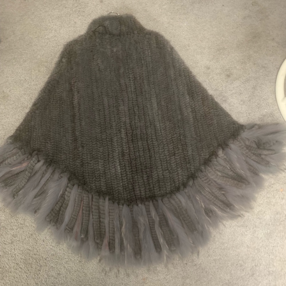 100%REAL MINK designer poncho never worn PERFECT